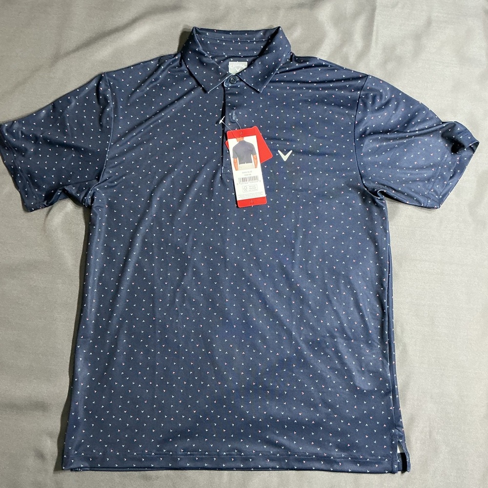 Callaway Men's Polo Shirt - Navy with Red Accents